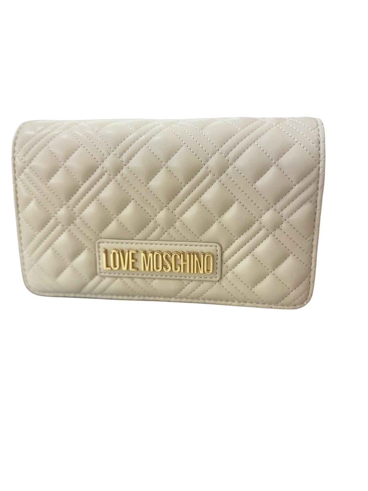 BOLSO BANDOLERA LOVE MOSCHINO BEIGE/DORADO