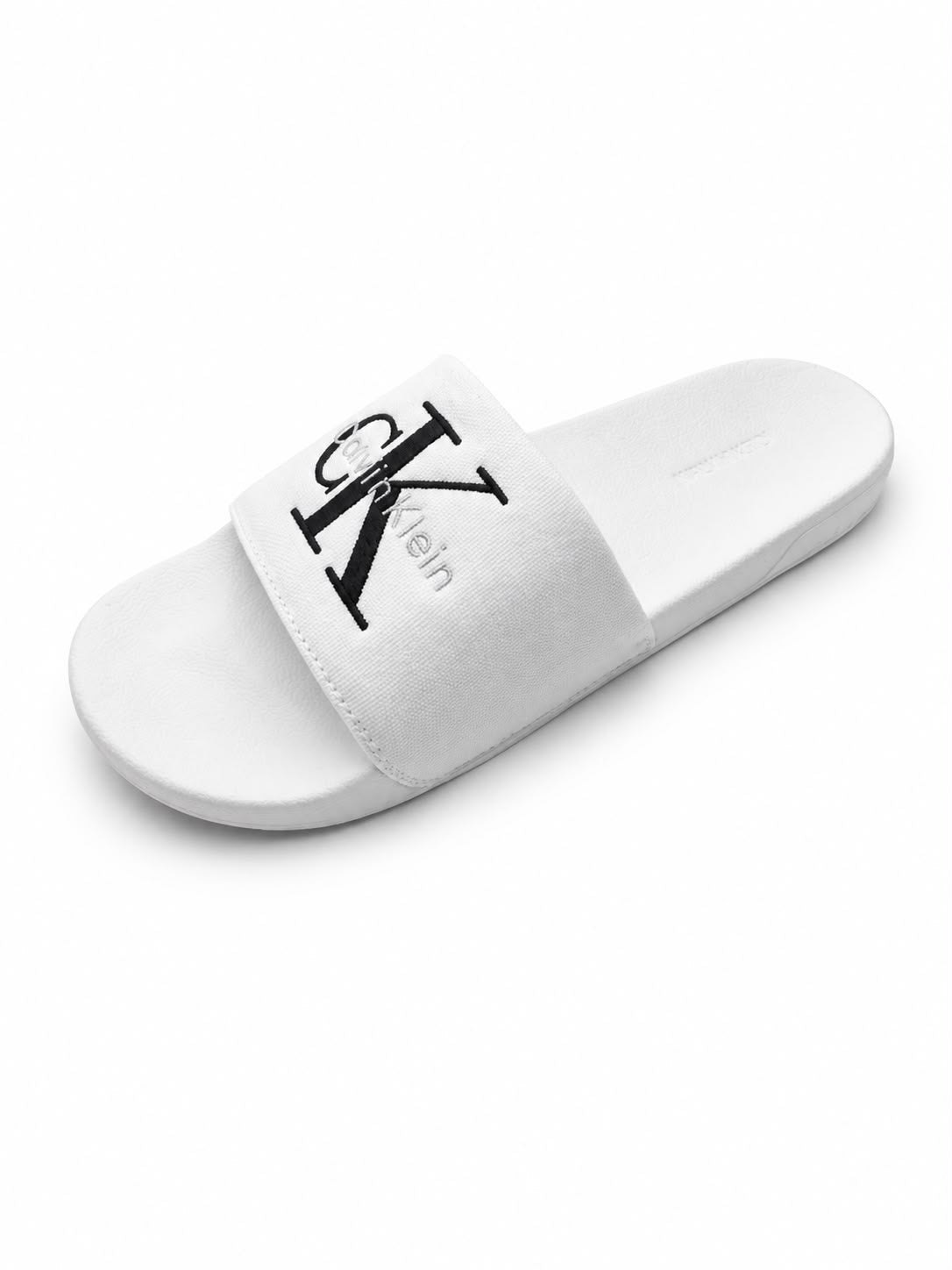 CHANCLAS HOMBRE CALVIN KLEIN BLANCA BORDADA