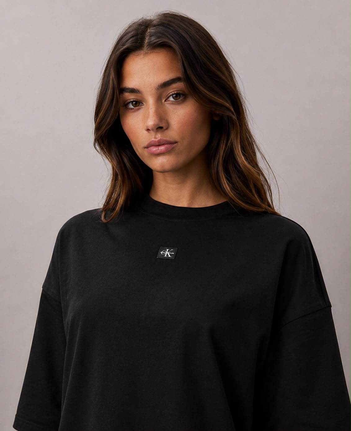 VESTIDO OVERSIZE NEGRO CALVIN KLEIN NEGRO
