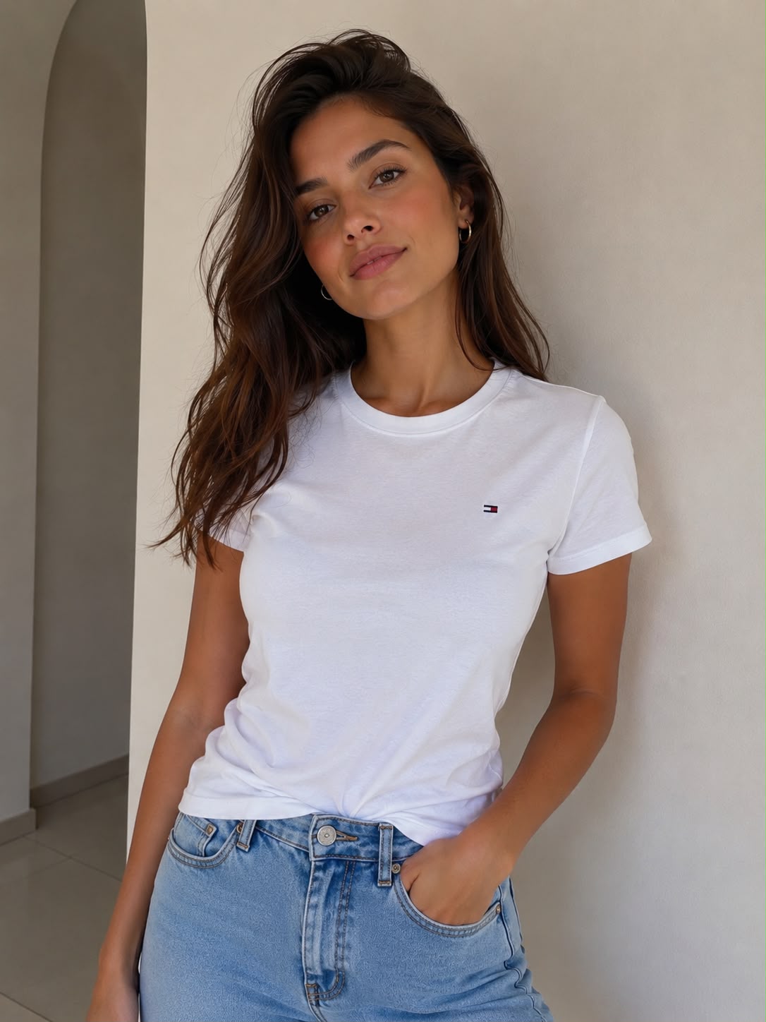 CAMISETA MUJER BLANCA TOMMY HILFIGER