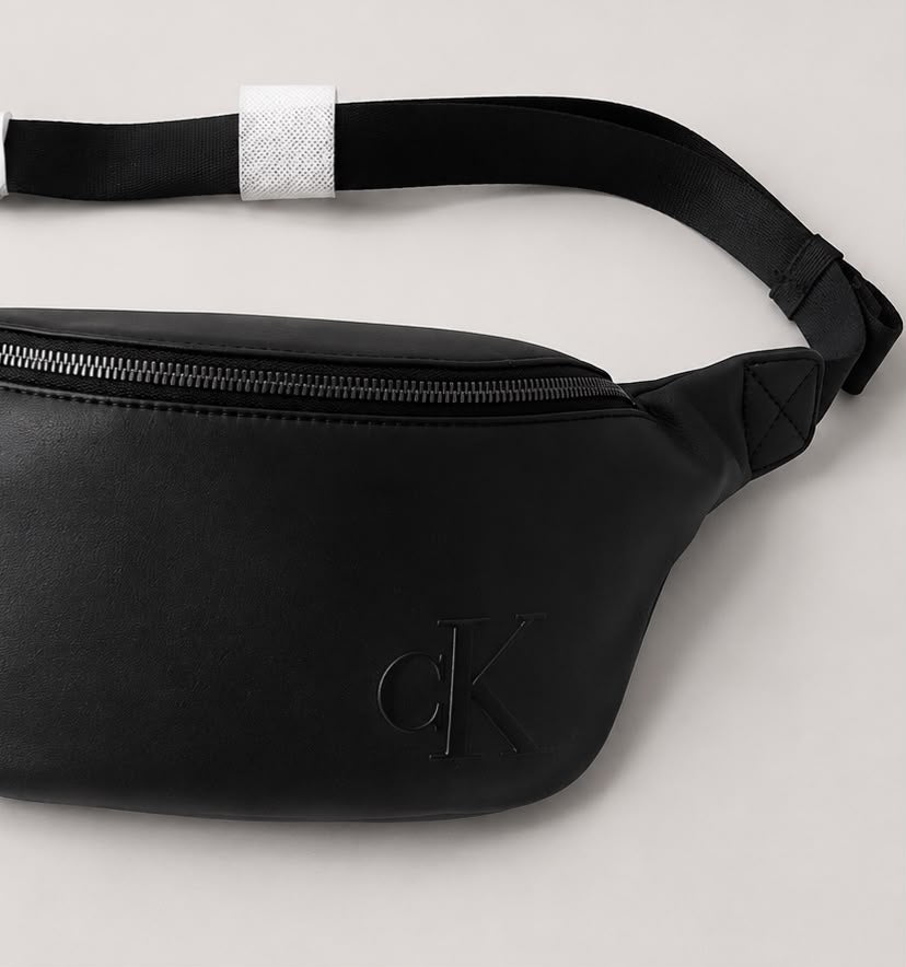 RIÑONERA NEGRA CUERO CALVIN KLEIN HOMBRE
