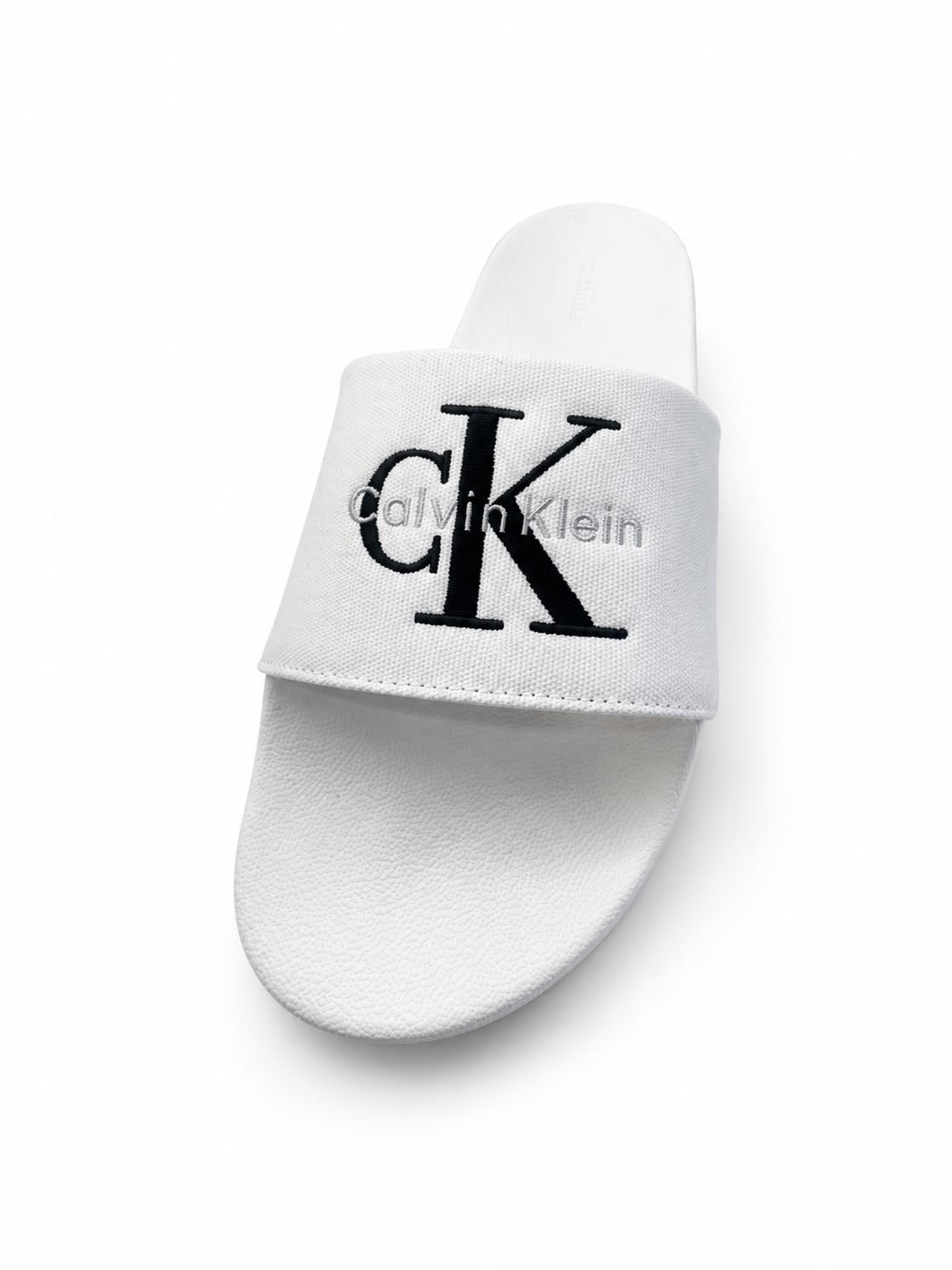 CHANCLAS HOMBRE CALVIN KLEIN BLANCA BORDADA