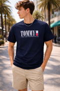Camiseta Hombre Tommy Hilfiger Logo azul marino