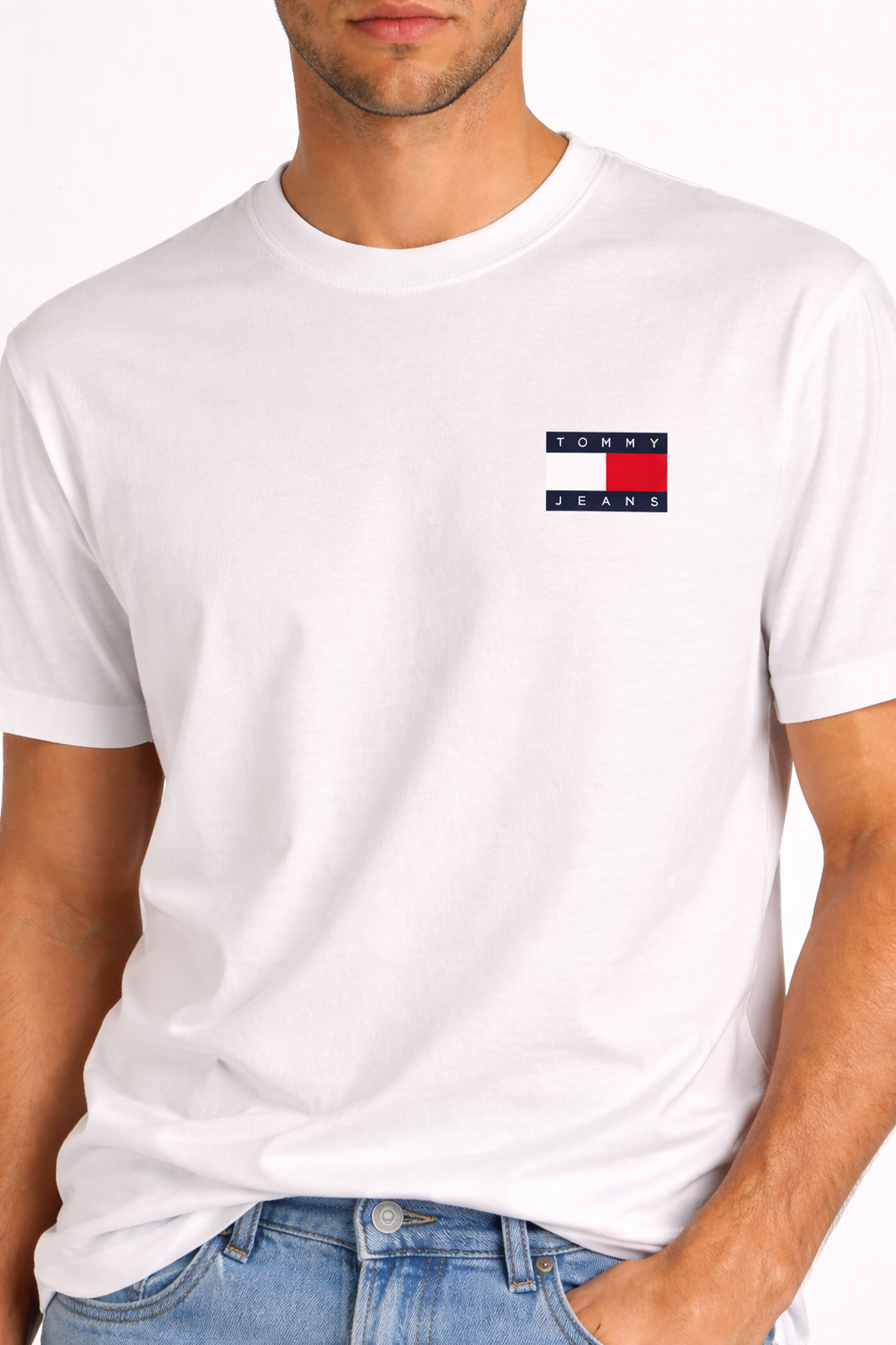 CAMISETA BLANCA HOMBRE TOMMY HILFIGER LOGO/SUPERIOR