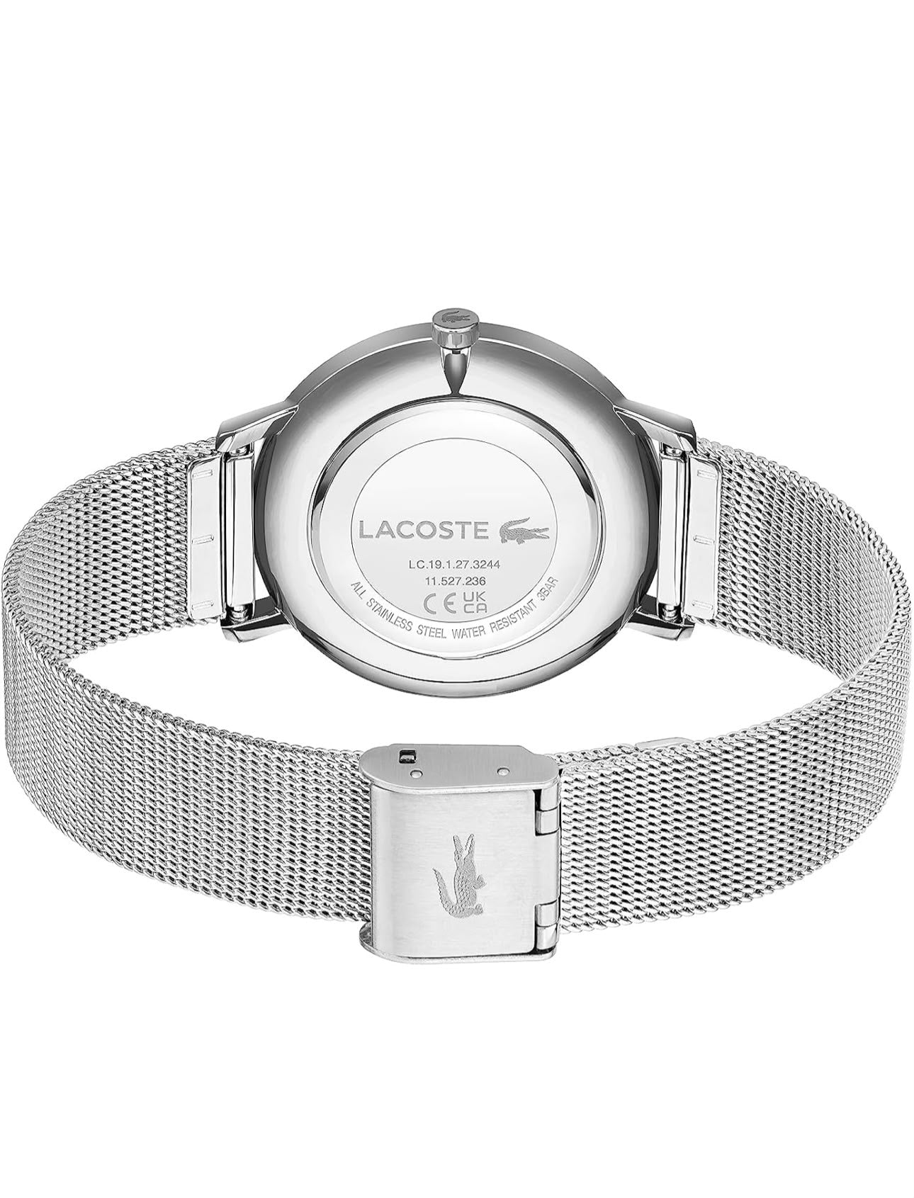 RELOJ LACOSTE PLATA MUJER CROCOPLA