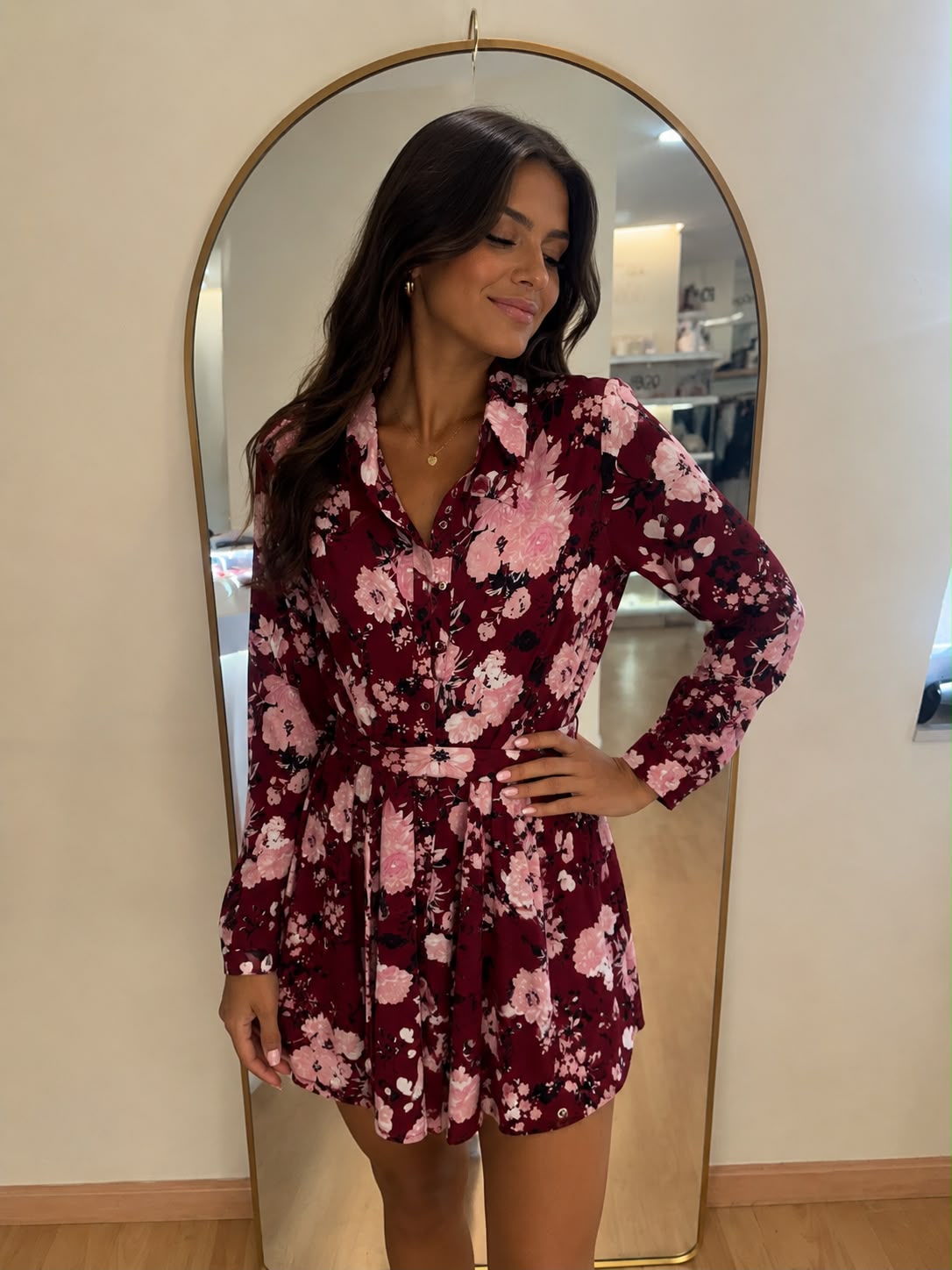VESTIDO FLORES CAMISERO GUESS
