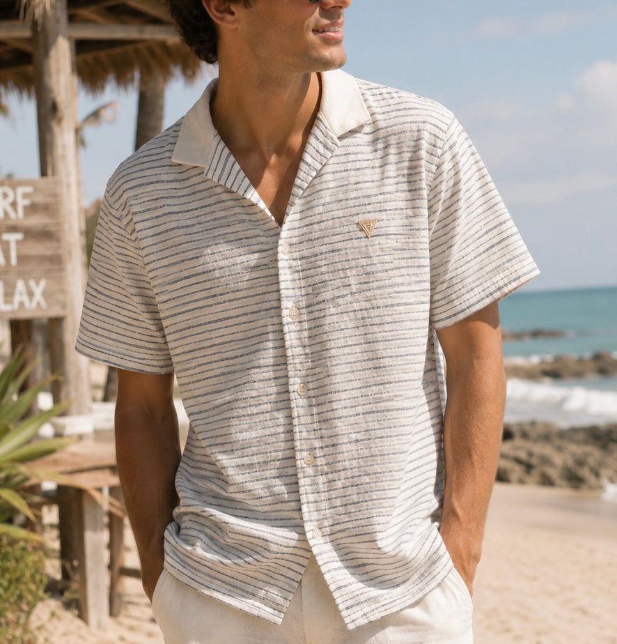 CB camisa GUESS MC 50 SBF Beige