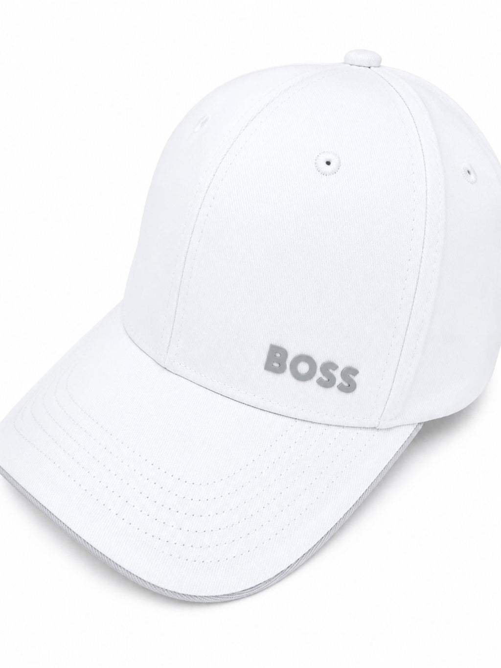 GORRA BOSS BLANCO CON LOGO GRIS