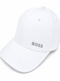 GORRA BOSS BLANCO CON LOGO GRIS