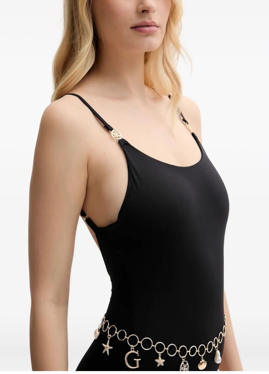 BAÑADOR MUJER GUESS NEGRO CADENA