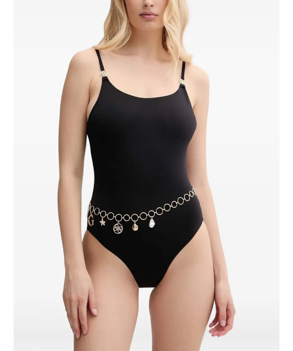 BAÑADOR MUJER GUESS NEGRO CADENA