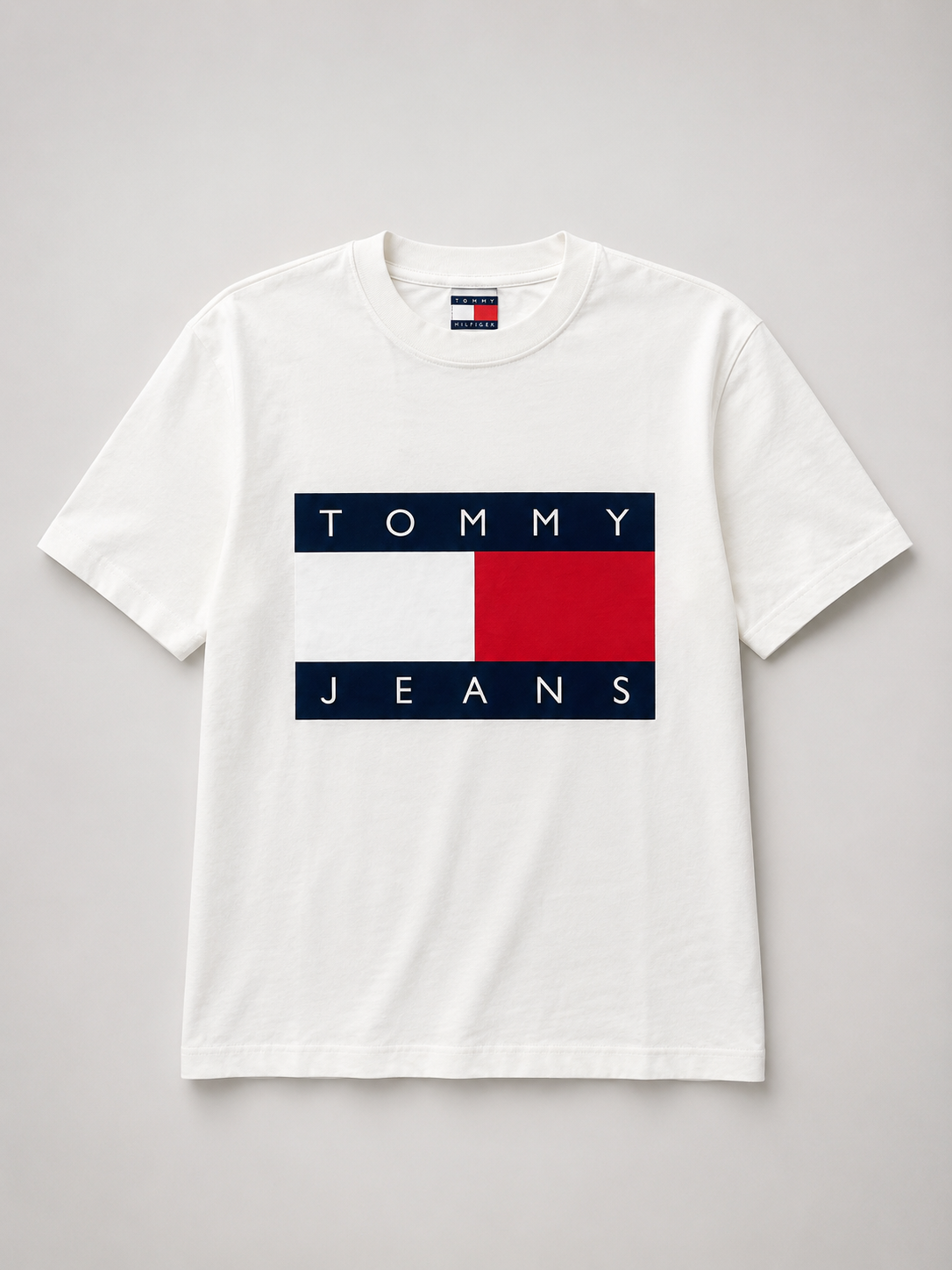 Camiseta beige hombre Tommy Hilfiger logo/central