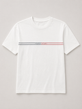 Camiseta hombre Tommy Hilfiger beige logo/raya