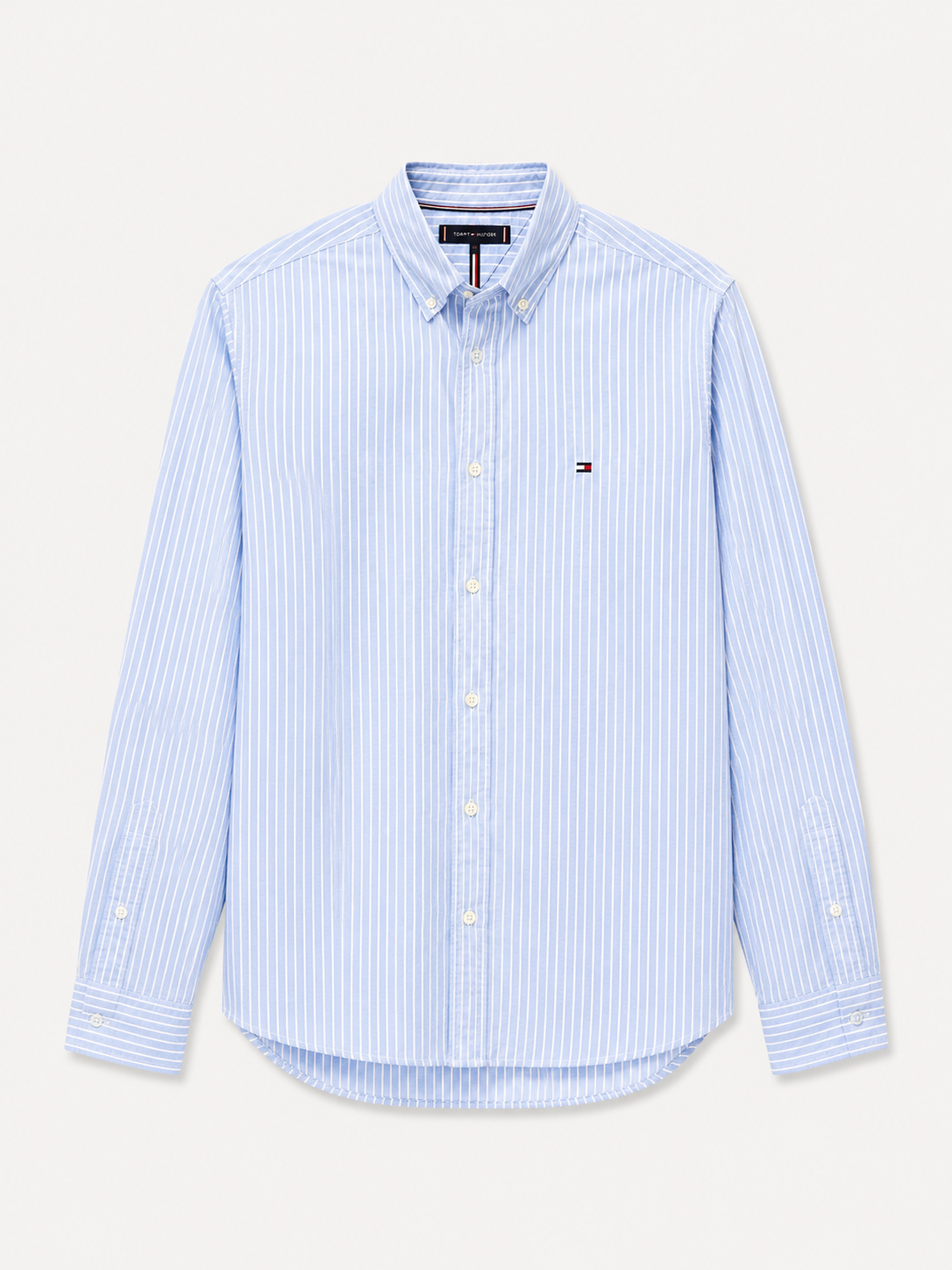 Camisa Tommy Hilfiger Celeste de Rayas