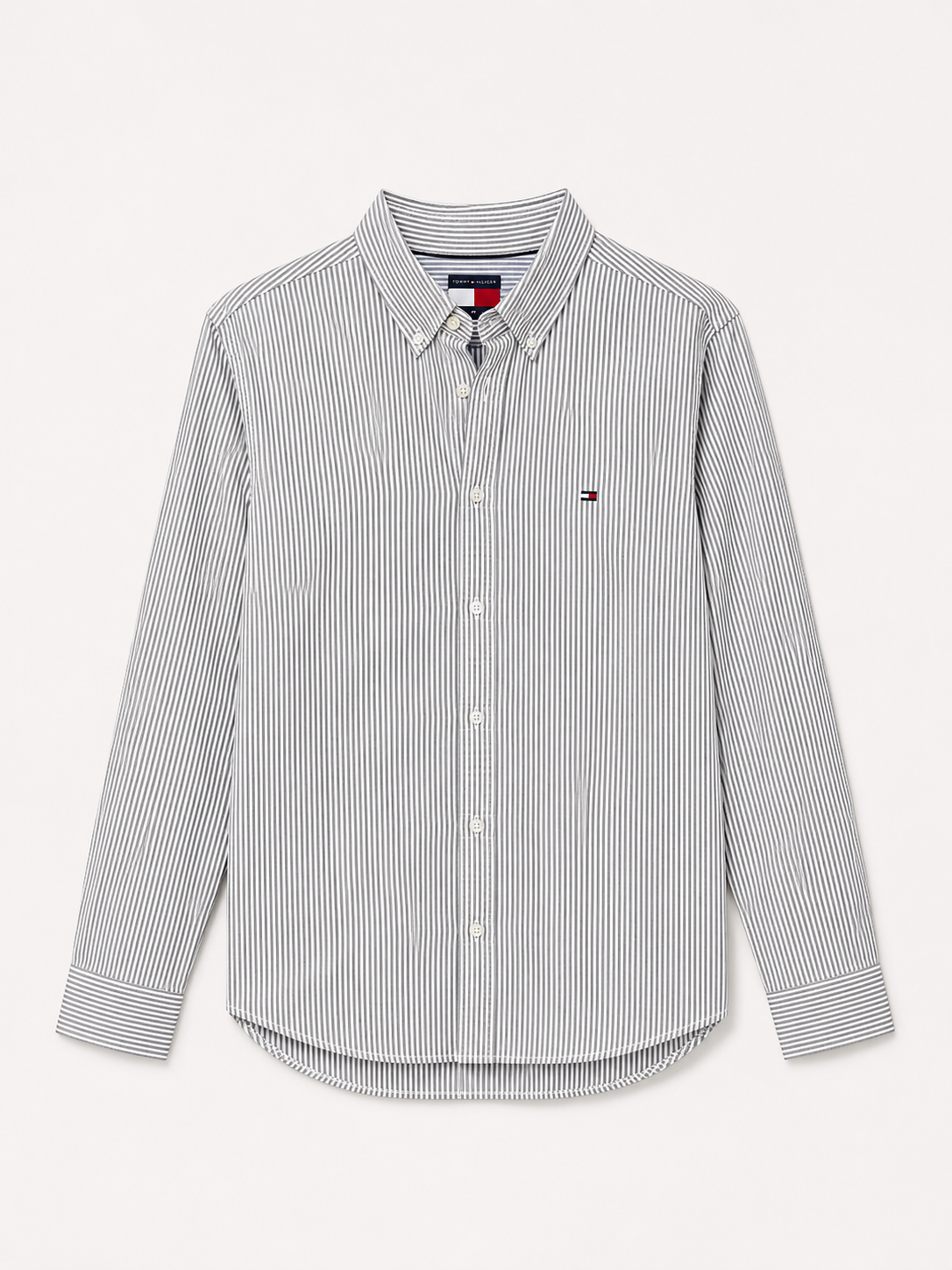 Camisa Tommy Hilfiger rayas gris/blanco
