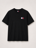Camiseta hombre Tommy Hilfiger logo superior negro