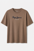 Camiseta hombre Pepe Jeans logo marrón