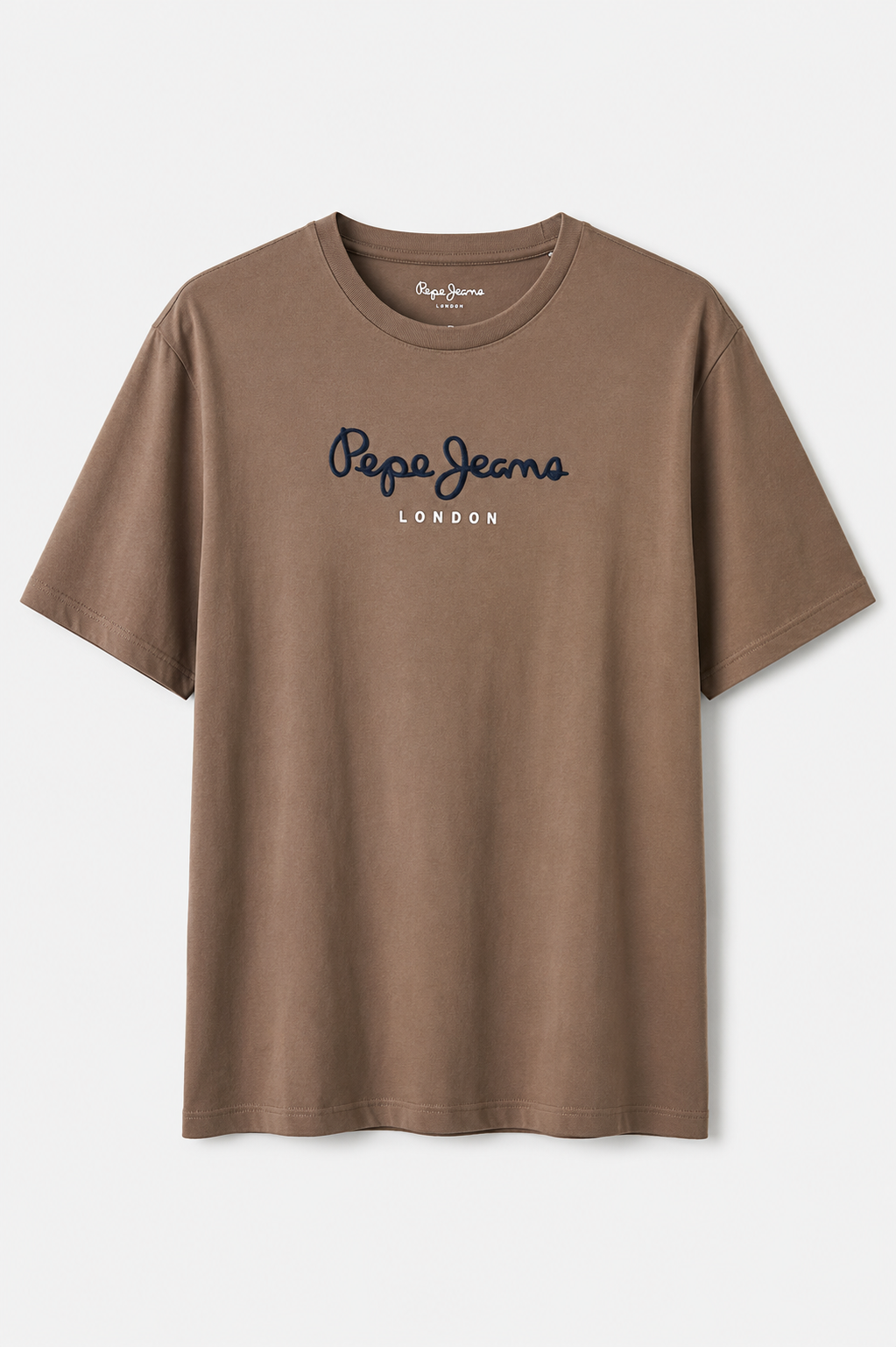 Camiseta hombre Pepe Jeans logo marrón