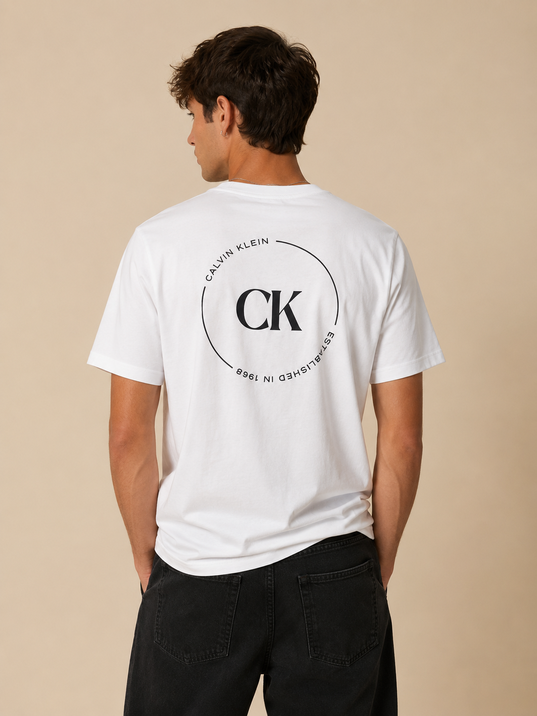 Camiseta hombre Calvin Klein logo espalda