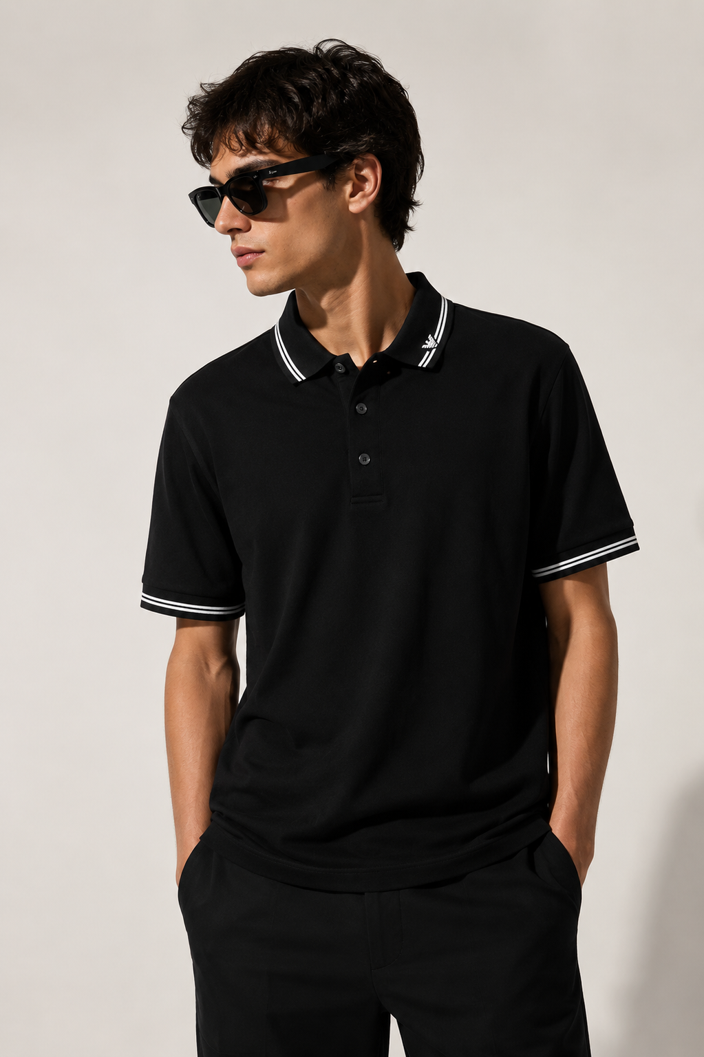Polo hombre Emporio Armani azul marino