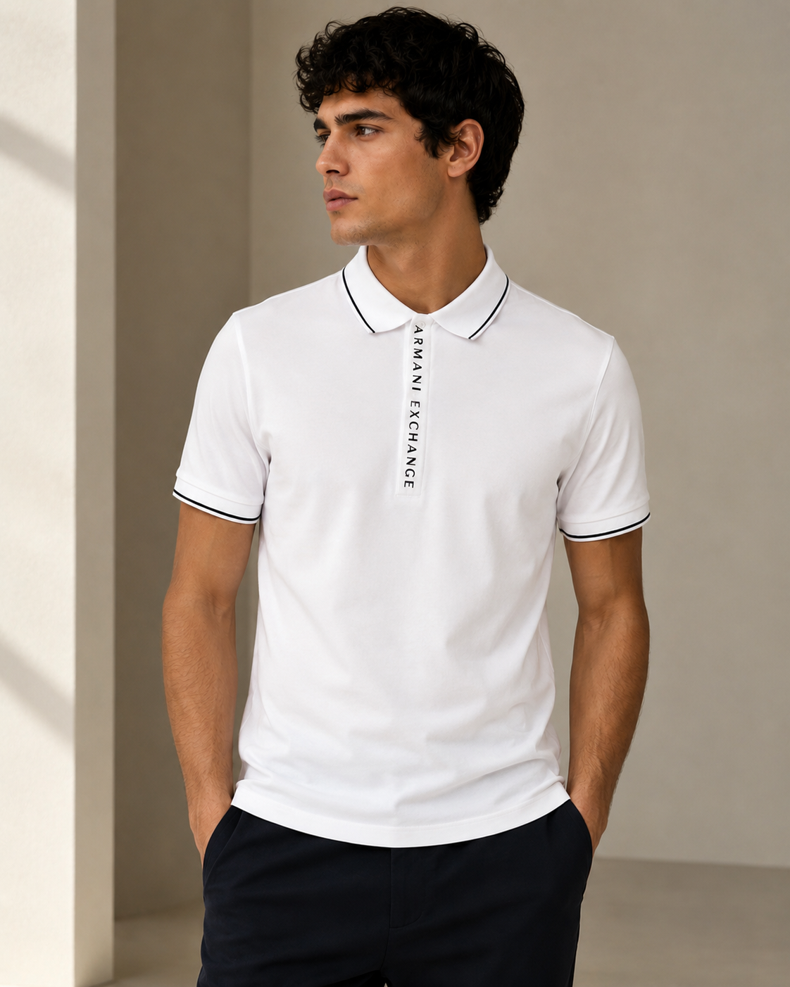 Polo hombre Armani Exchange logo