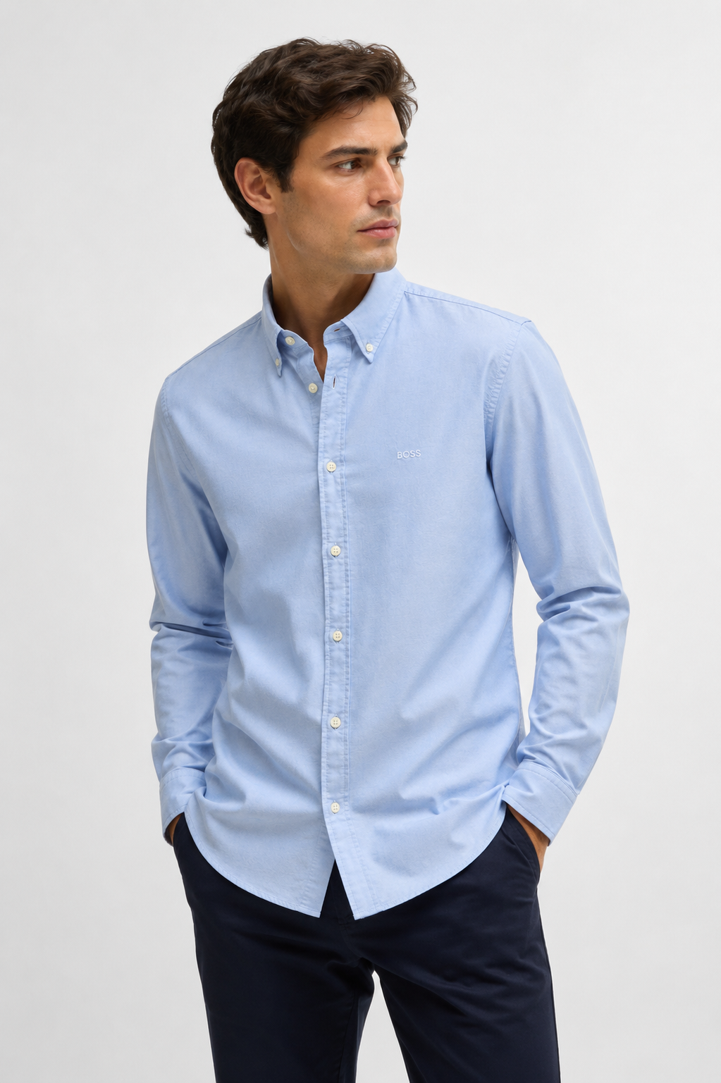 Camisa hombre Hugo Boss azul