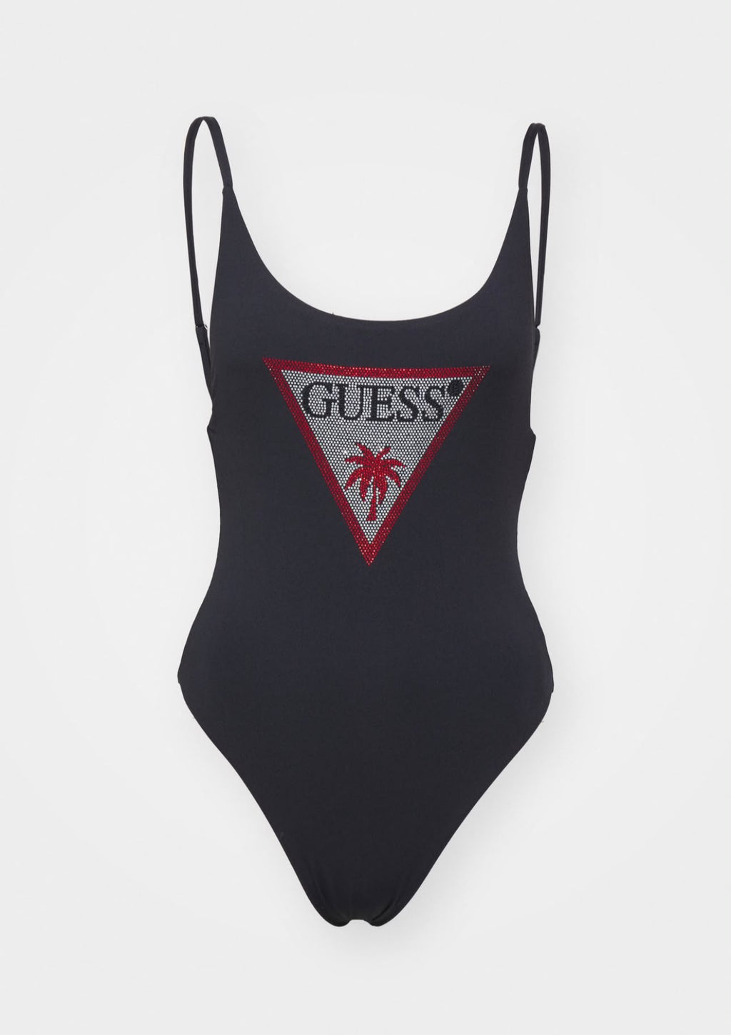 BAÑADOR GUESS LOGO PERLAS NEGRO MUJER