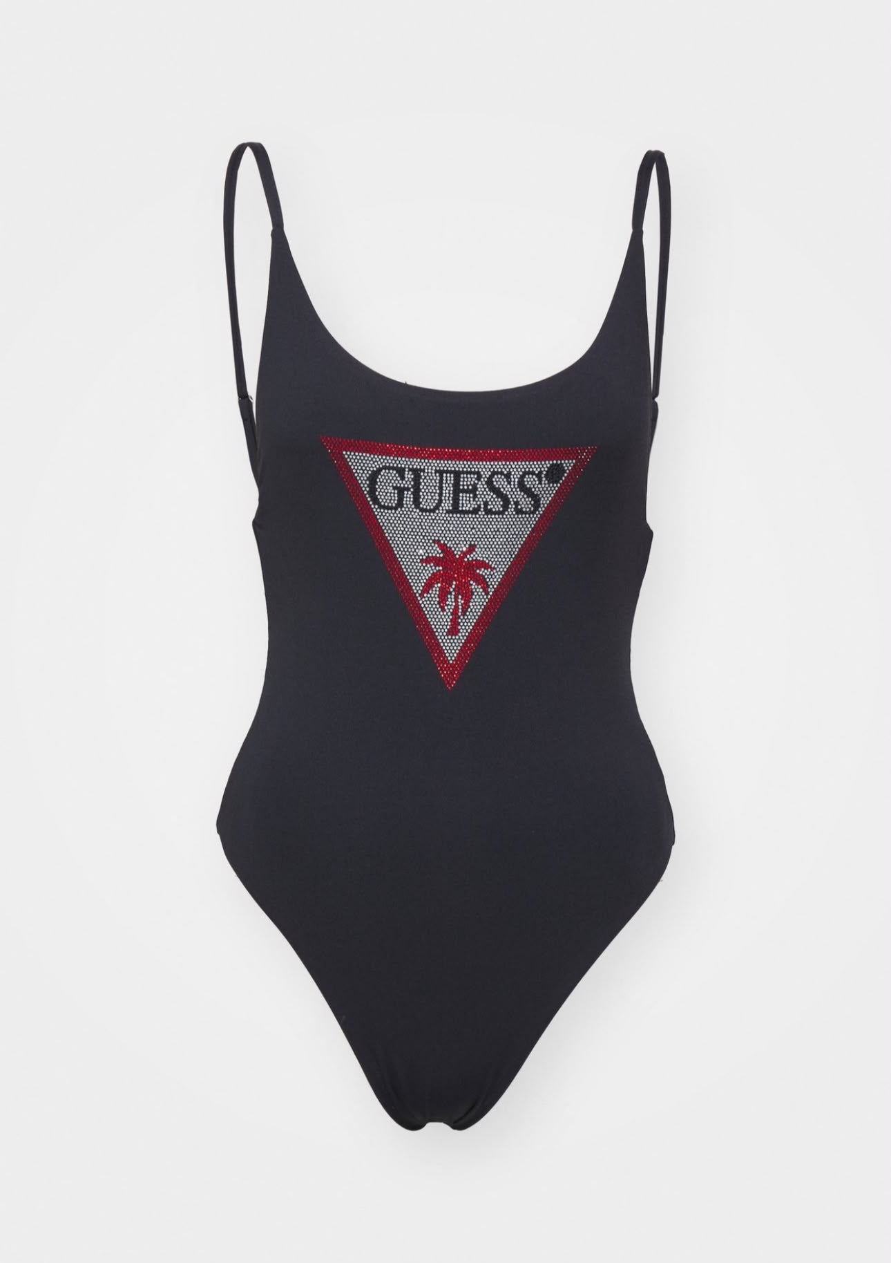 BAÑADOR GUESS LOGO PERLAS NEGRO MUJER