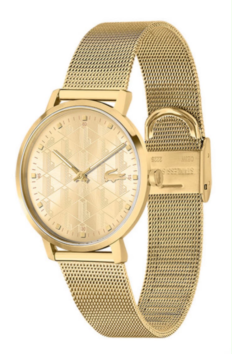 RELOJ LACOSTE DORADO MUJER CROCO