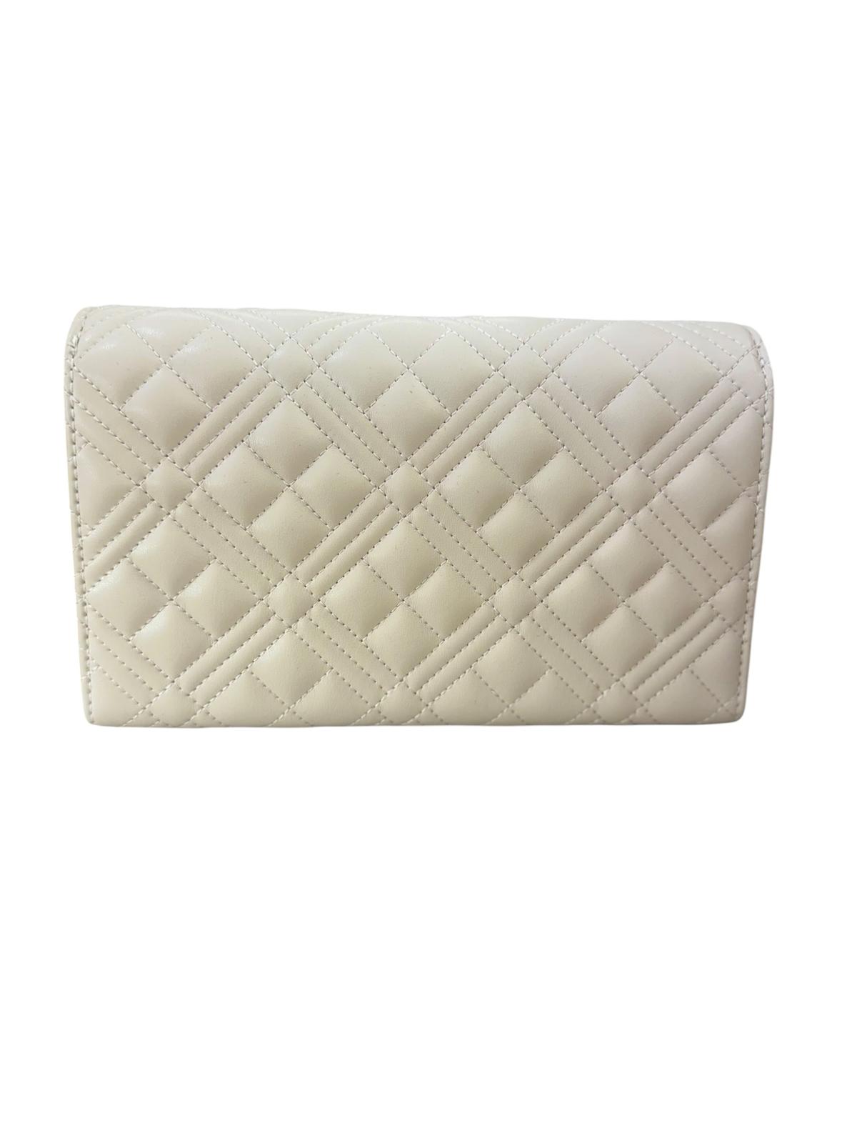 BOLSO BANDOLERA LOVE MOSCHINO BEIGE/DORADO