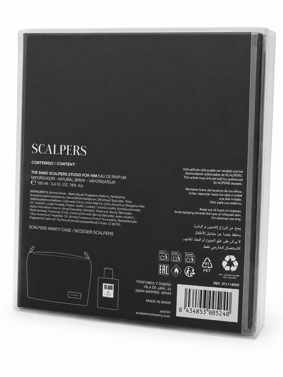 ESTUCHE PERFUME SCALPERS 100ML CON NECESER HOMBRE
