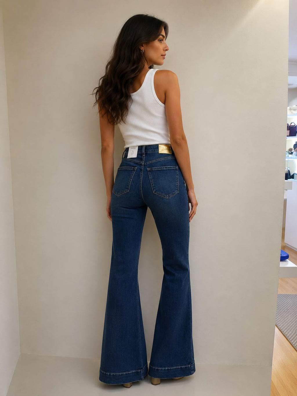 PANTALON VQUERO TIRO ALTO MUJER FLAME