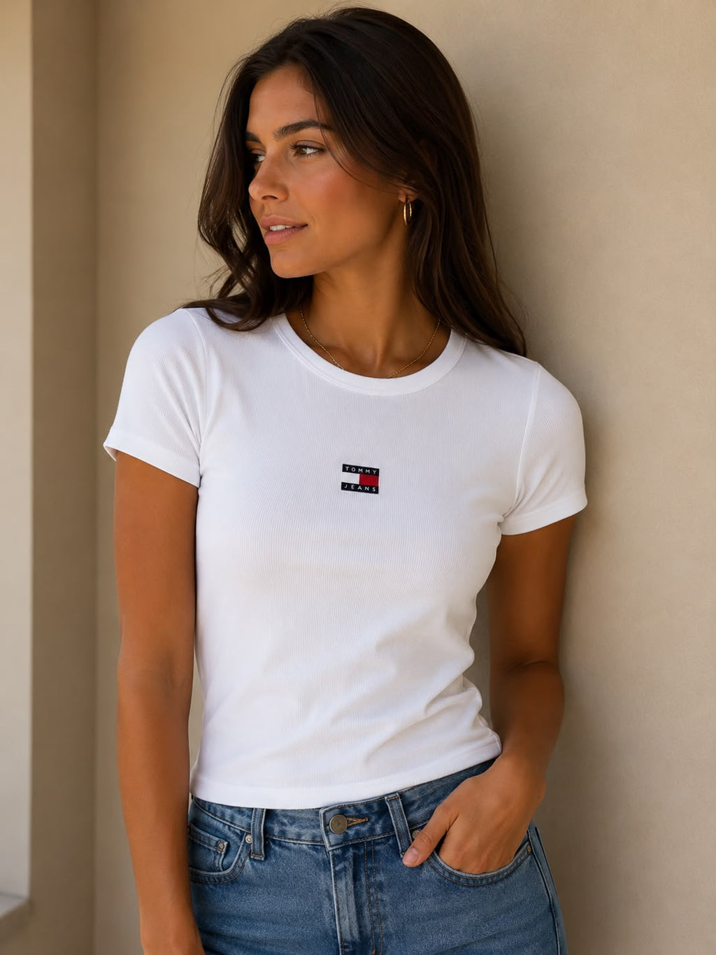 CAMISETA CANALE TOMMY JEANS MUJER BLANCO