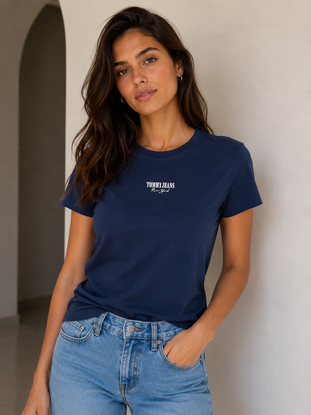CAMISETA AZUL TOMMY HILFIGER MUJER