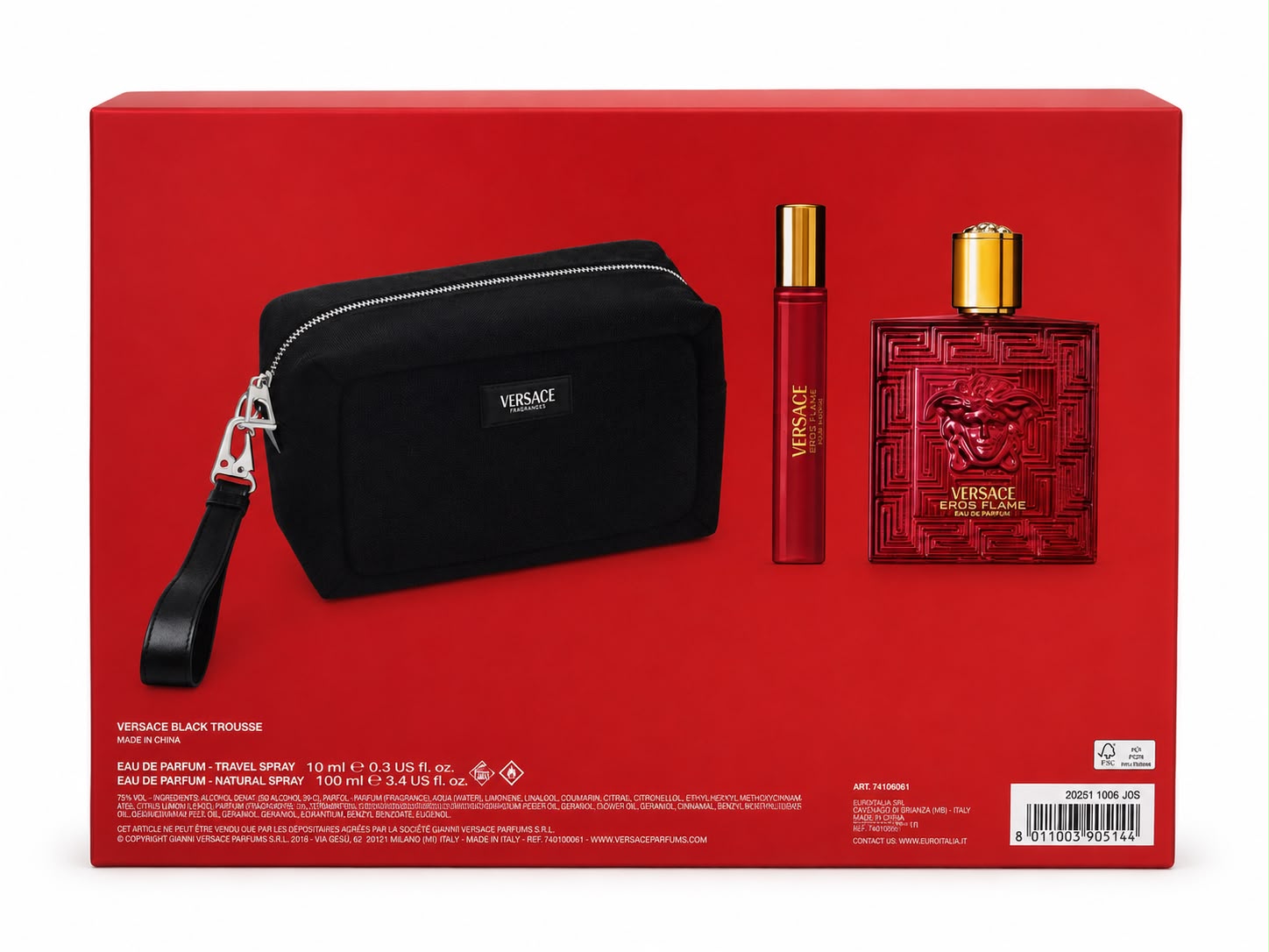 ESTUCHE VERSACE EROS FLAME 100ML HOMBRE