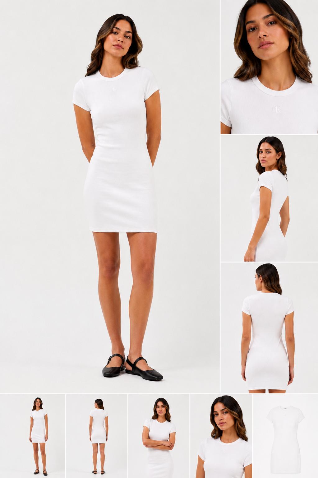 VESTIDO MINI CALVIN KLEIN BLANCO