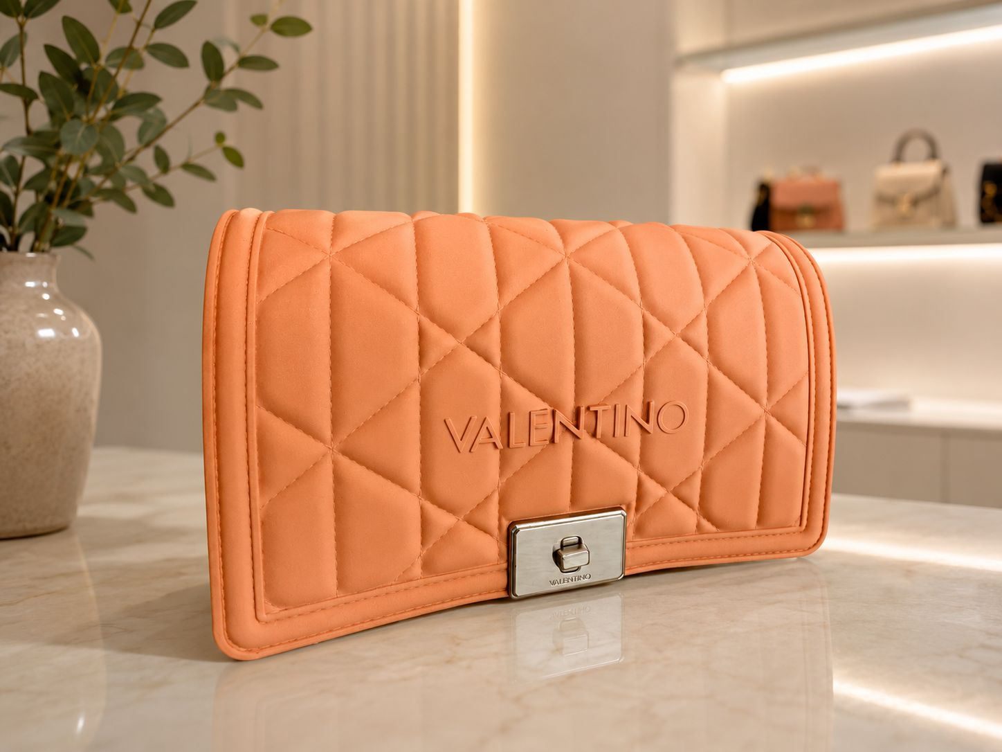 BOLSO VALENTINO MELOCOTON ASA LOGO