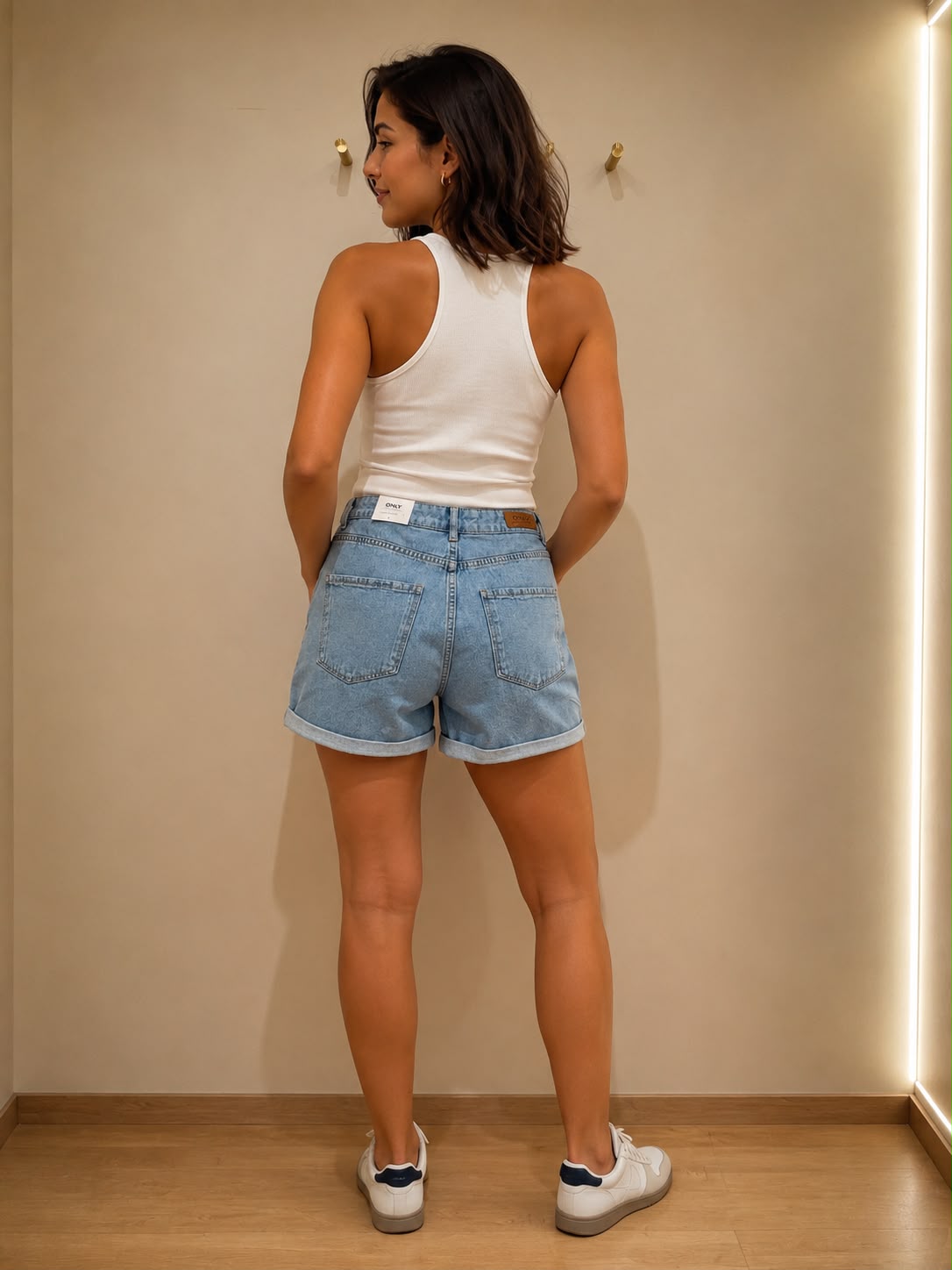 PANTALON VAQUERO CORTO MUJER