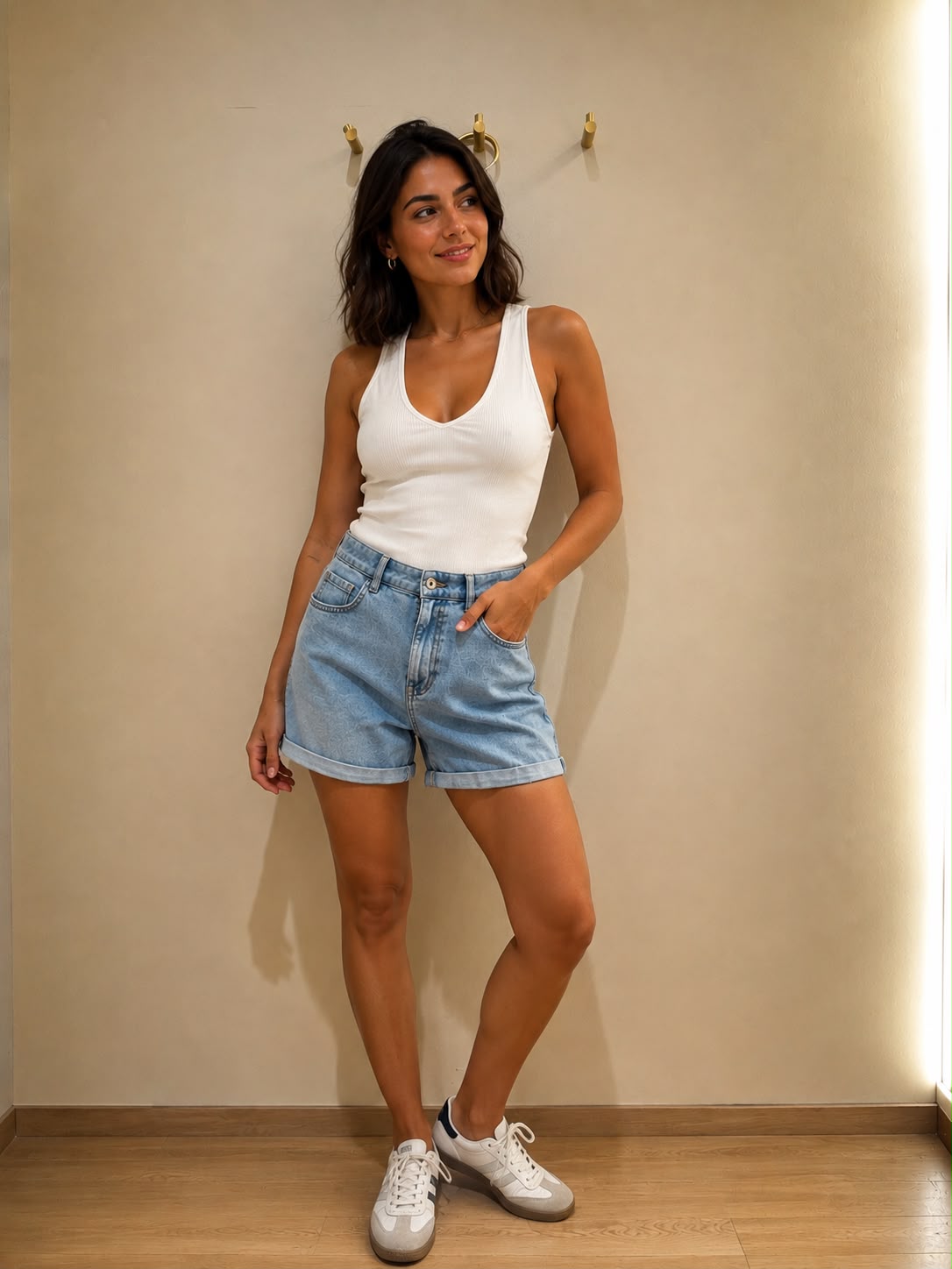 PANTALON VAQUERO CORTO MUJER