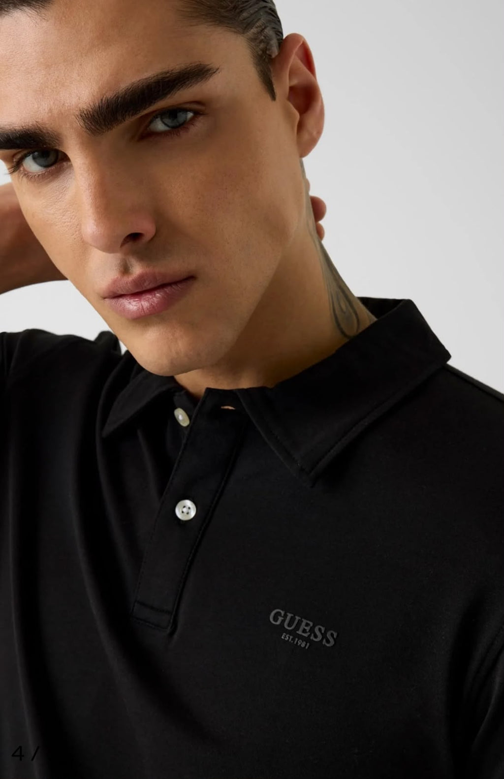 POLO GUESS NEGRO HOMBRE