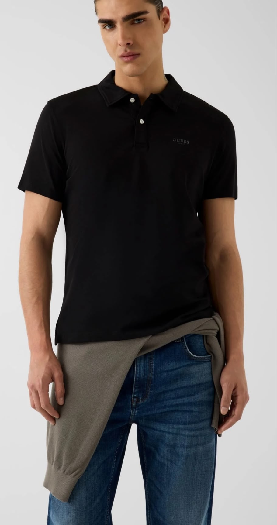 POLO GUESS NEGRO HOMBRE