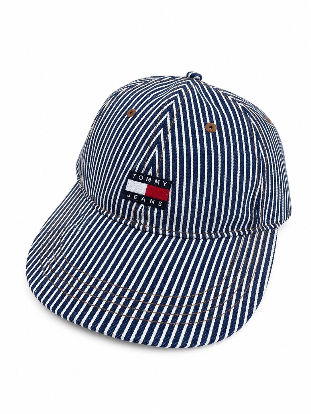 GORRA TOMMY JEANS RAYAS AZUL VAQUERO